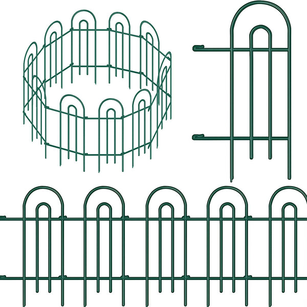 Decorative Garden Fence 12 Panels, 32 in X 17 Ft, Garden Barrier Portable Decorative Flower Fence, Animal Barrier, Border Garden Fence for Landscape, Trees, Flower Beds, Shrubs